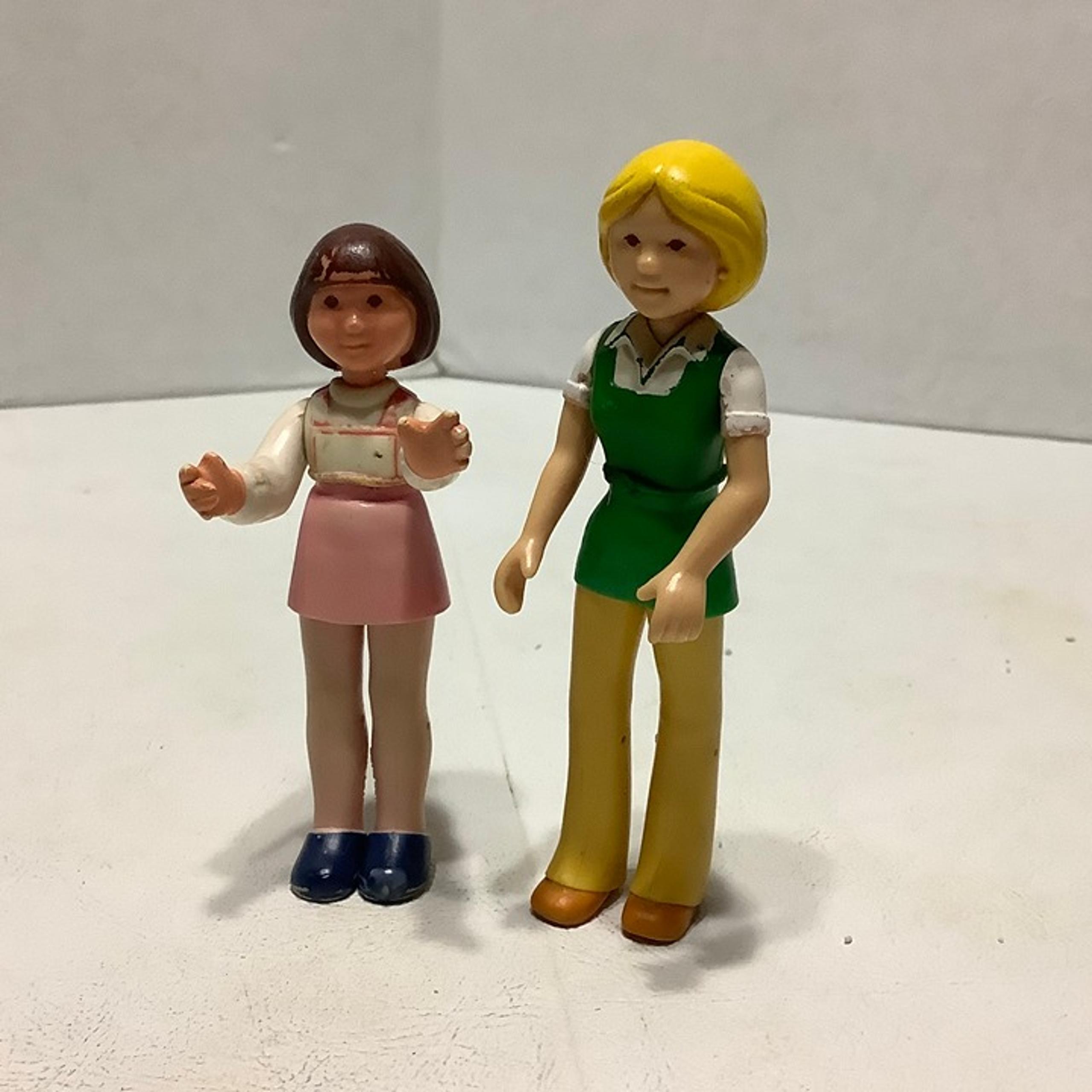 Lot of 2 Vintage 1980s Fisher Price Loving Family Doll Mom Girl