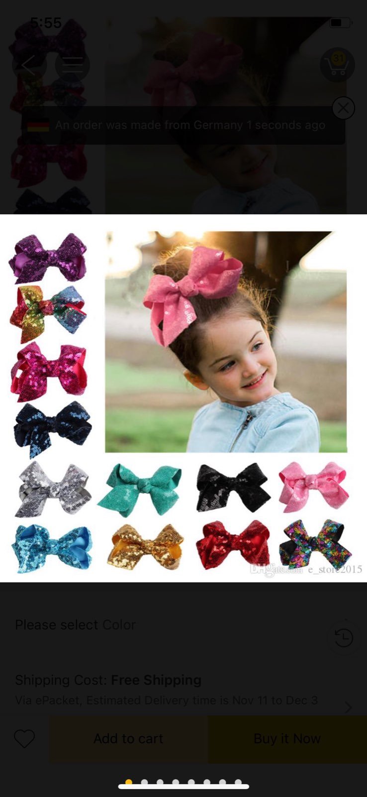Hair accessories for babies.