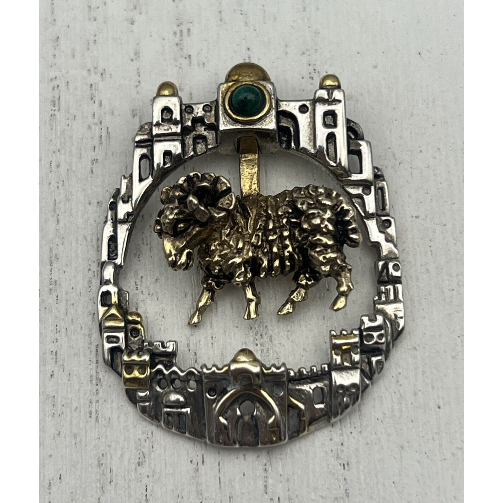 Frank Meisler Signed Silver Zodiac Brooch/pendant