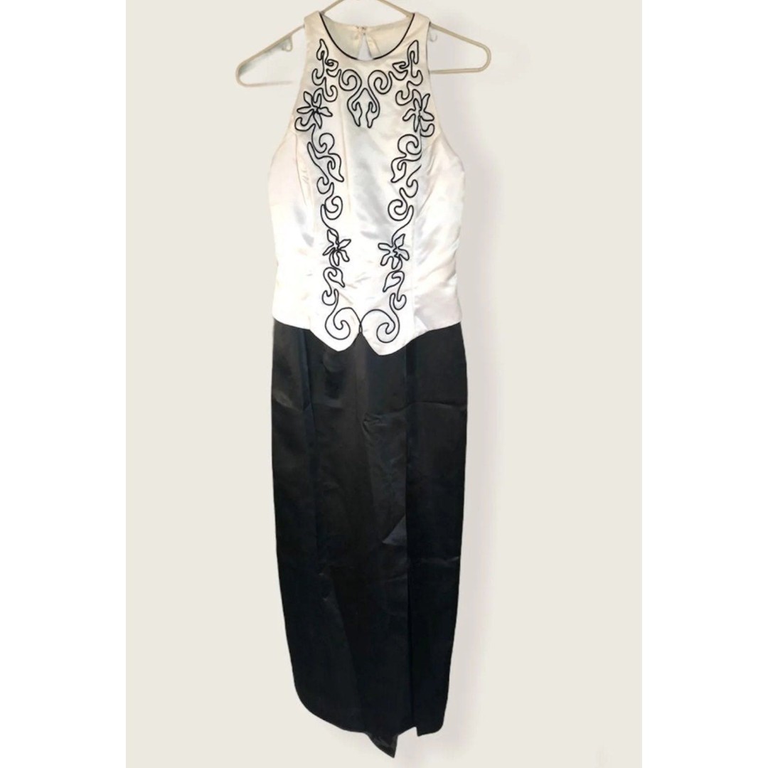 Jessica McClintock Gunne Sax Black & White Dress 9/10