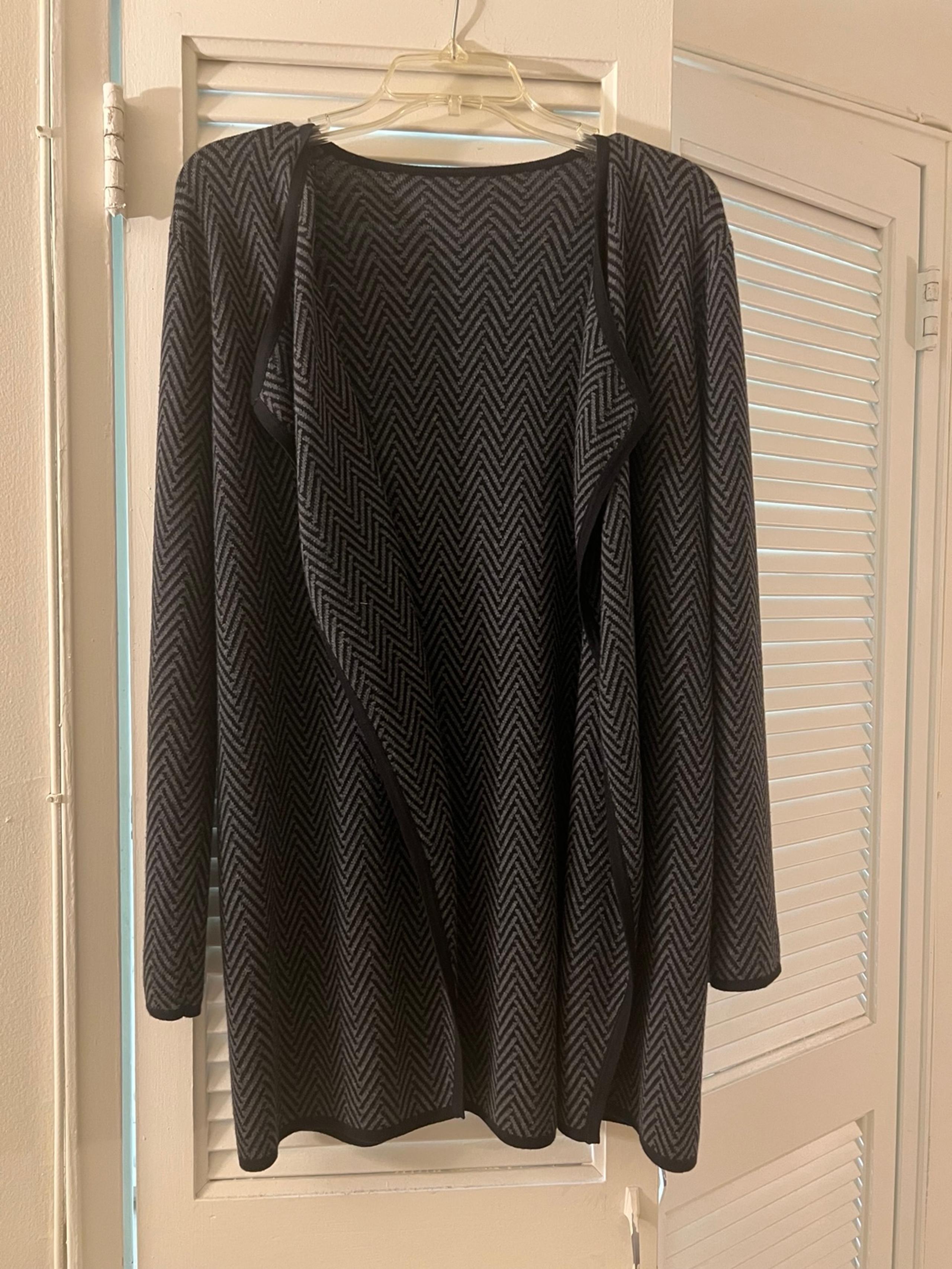 Black and Gray Cardigan Sweater - Vince Camuto