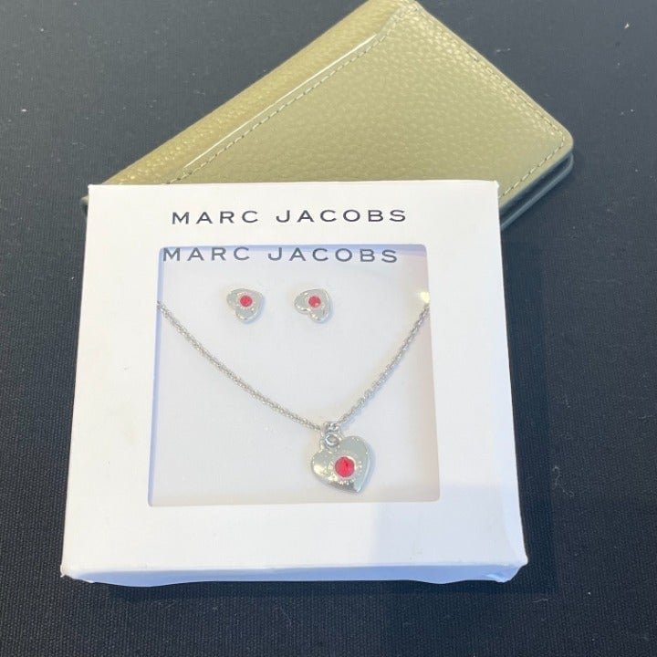 Marc Jocobs Earring and Necklace Set-Silver