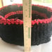 Handmade crocheted bathroom laundry hamper or children’s room Rag rug basket