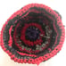 Handmade crocheted bathroom laundry hamper or children’s room Rag rug basket