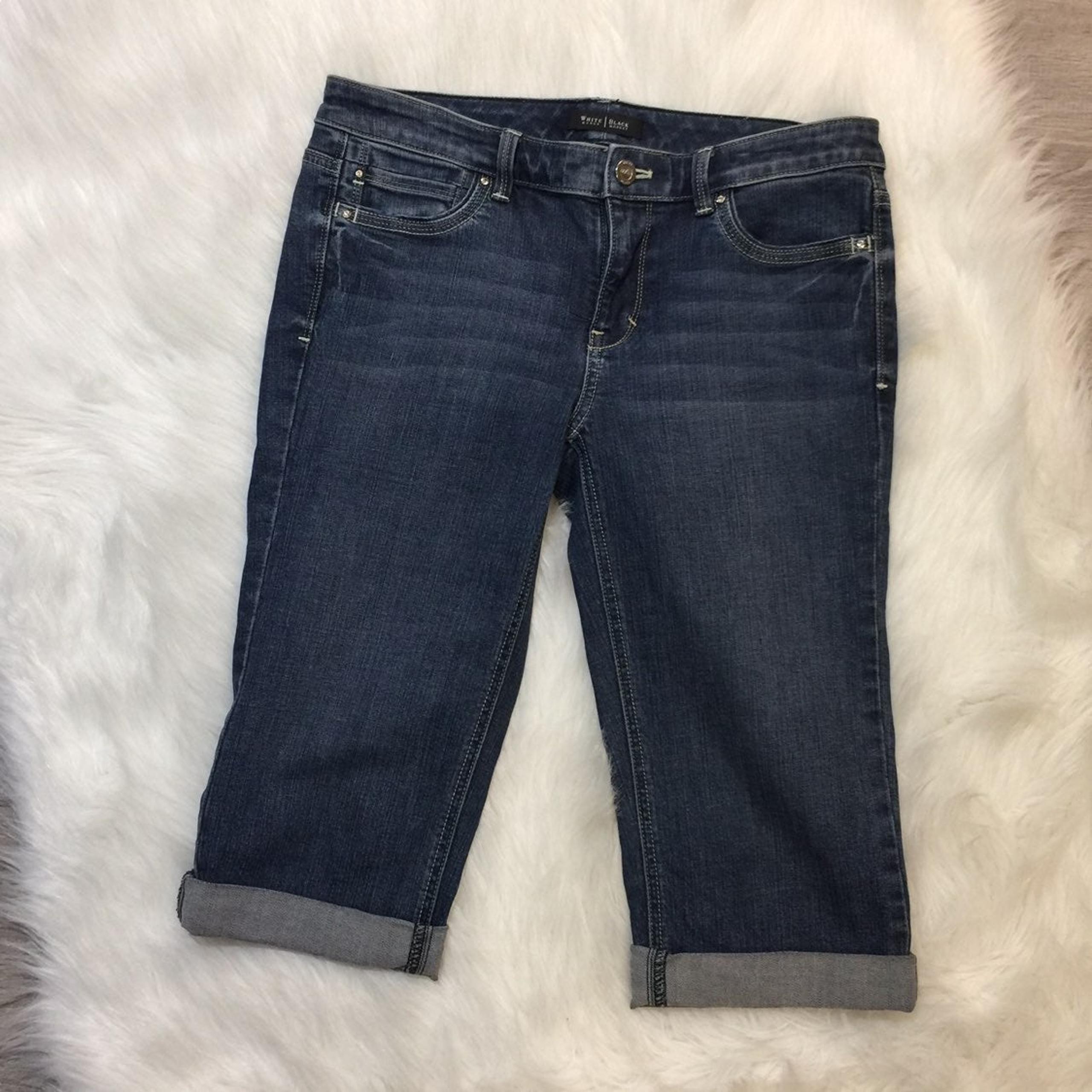 WHBM Blanc Denim Petal Pushers