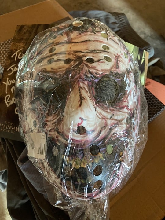 Leatherface painted hockey mask