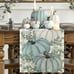 Pumpkin Table Runner Decorative Cloth Thanksgiving Decoration Blue Fall Decor