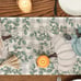 Pumpkin Table Runner Decorative Cloth Thanksgiving Decoration Blue Fall Decor