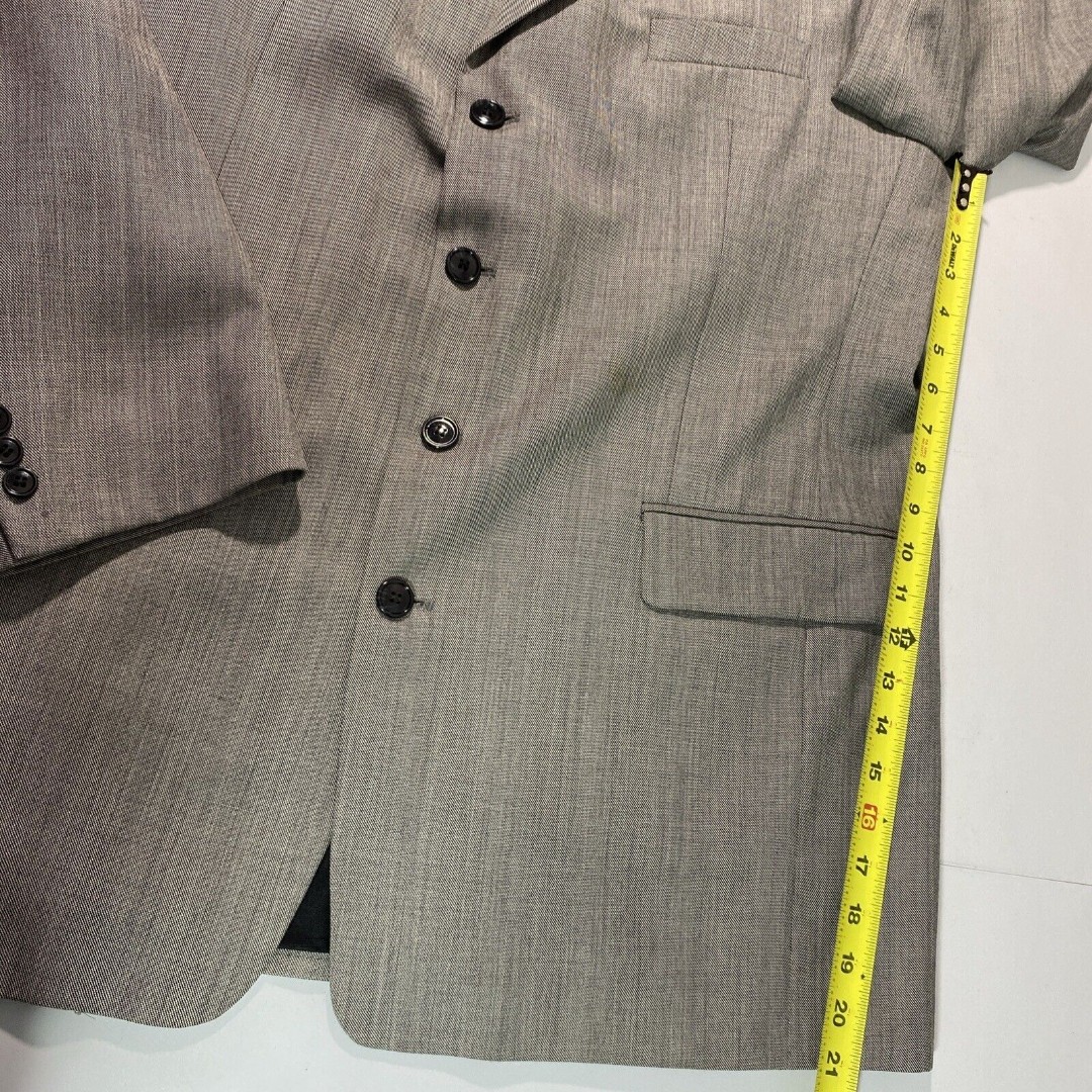 Gia Franco Ruffini Italy 2Pcs Pants Suit Set Men’s 42L Gray 4Front Button L36 lB2iyF6xM