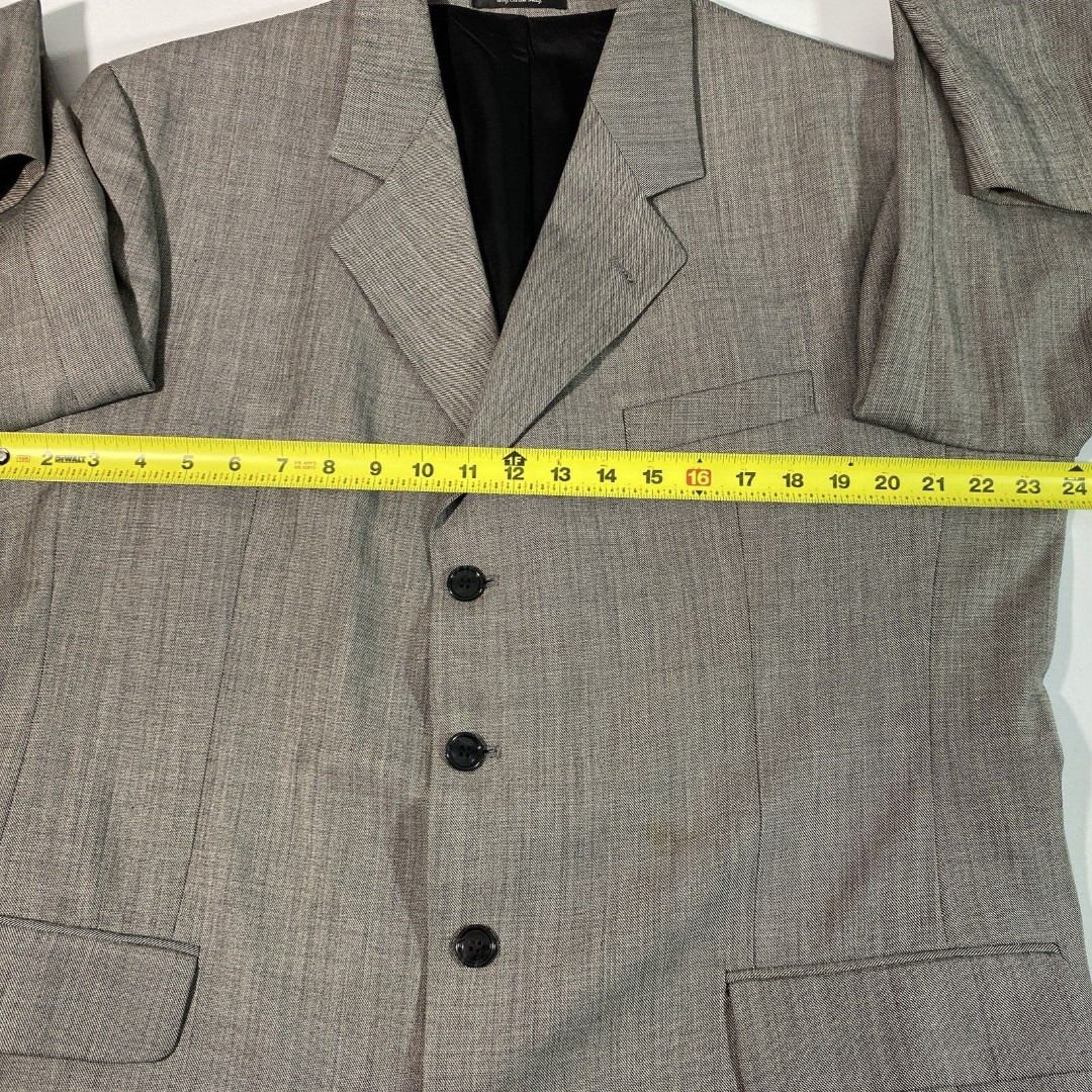 Gia Franco Ruffini Italy 2Pcs Pants Suit Set Men’s 42L Gray 4Front Button L36 lB2iyF6xM