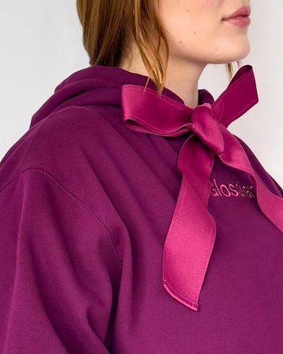 Holiday Edition 2024 Burgundy Glossier Hoodie