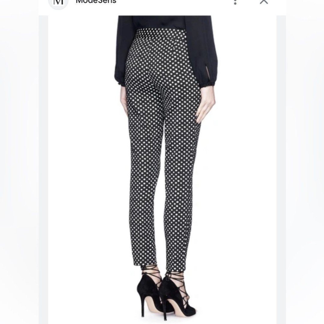 Diane Von Furstenberg genesis polka dot cropped trousers black/white. Sz 8
