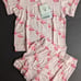Kate Quinn retro shorty short & ss top stitch tee watercolor flamingo 5Y