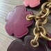 Coach Tea Rose Floral Mix Cluster Charm Brass / Taffy