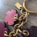 Coach Tea Rose Floral Mix Cluster Charm Brass / Taffy