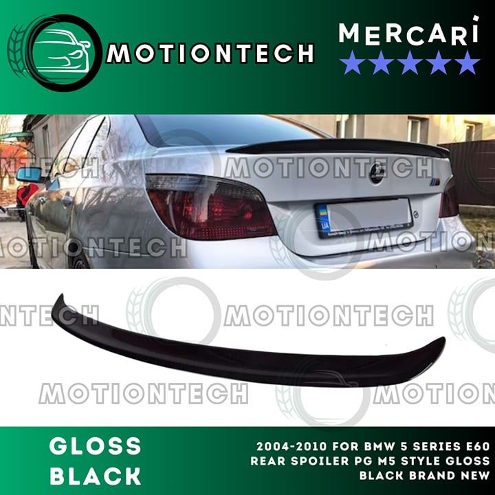 For 2004-2010 For BMW 5 Series E60 Rear Spoiler PG M5 Style Gloss Black Brand Ne