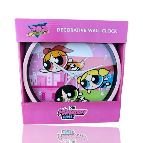 Powerpuff Girls Cartoon Network Decorative Wall Clock Multicolor Round