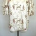 Rebecca Taylor Ivie Silk Blend Ruffle Sleeve Floral Blouse Size 0