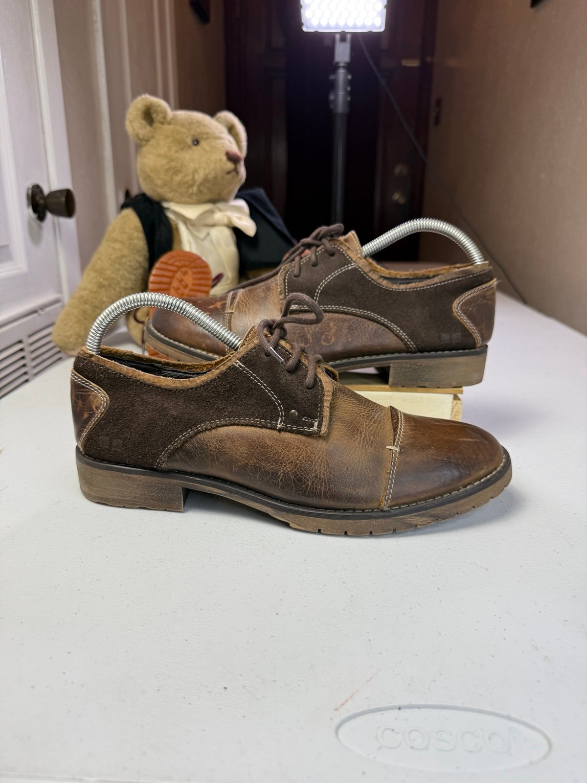 Bed Stu Men's Cap Toe Leather Oxford Shoes Size US 9.5 Factory Distressed