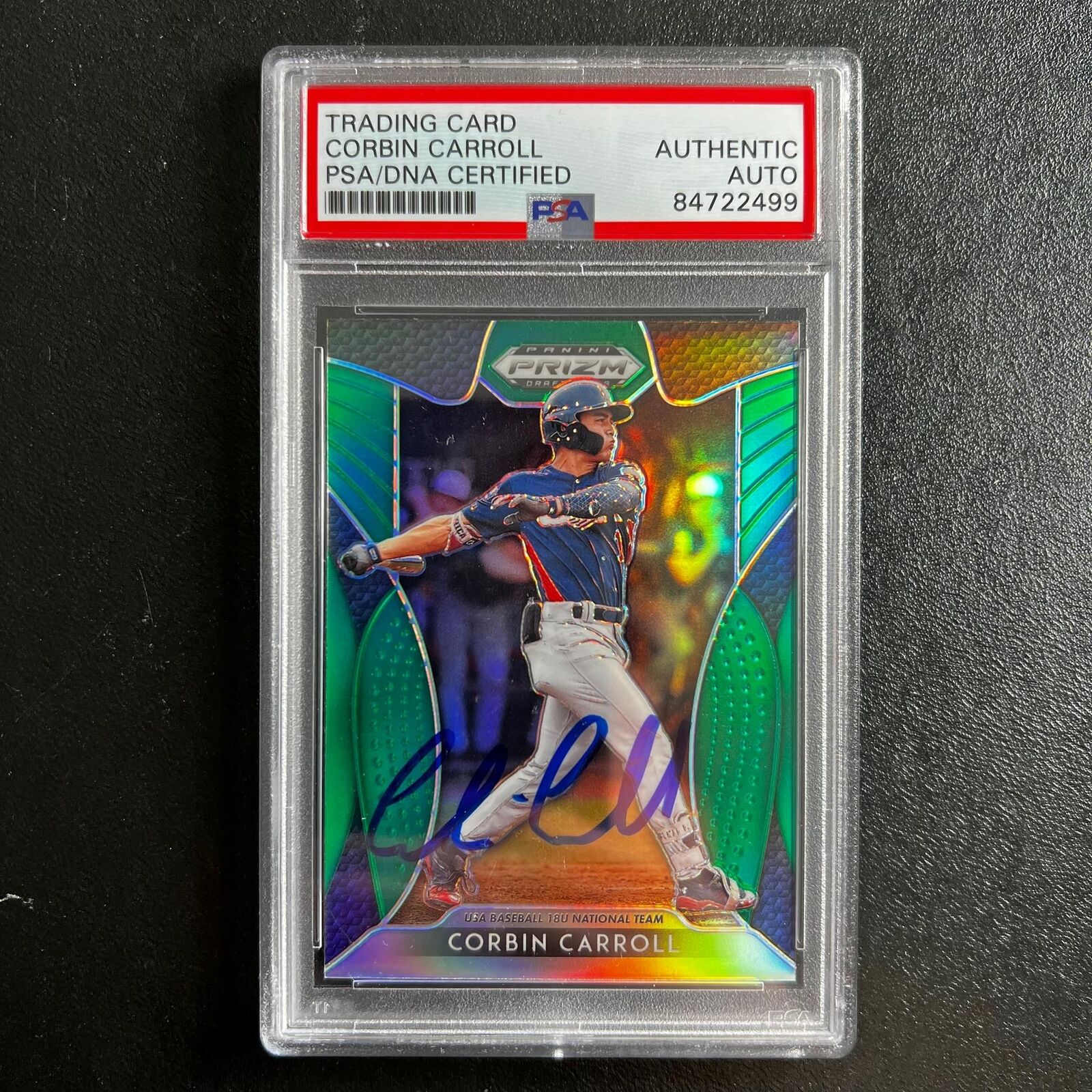 2019 Panini Prizm Draft Picks #53 signed by Corbin Carroll PSA/DNA Arizona Diamo