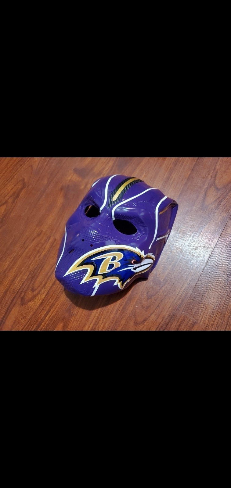 Custom Black Panther Baltimore Ravens Theme Adult Mask 4 Tailgating/Mancave