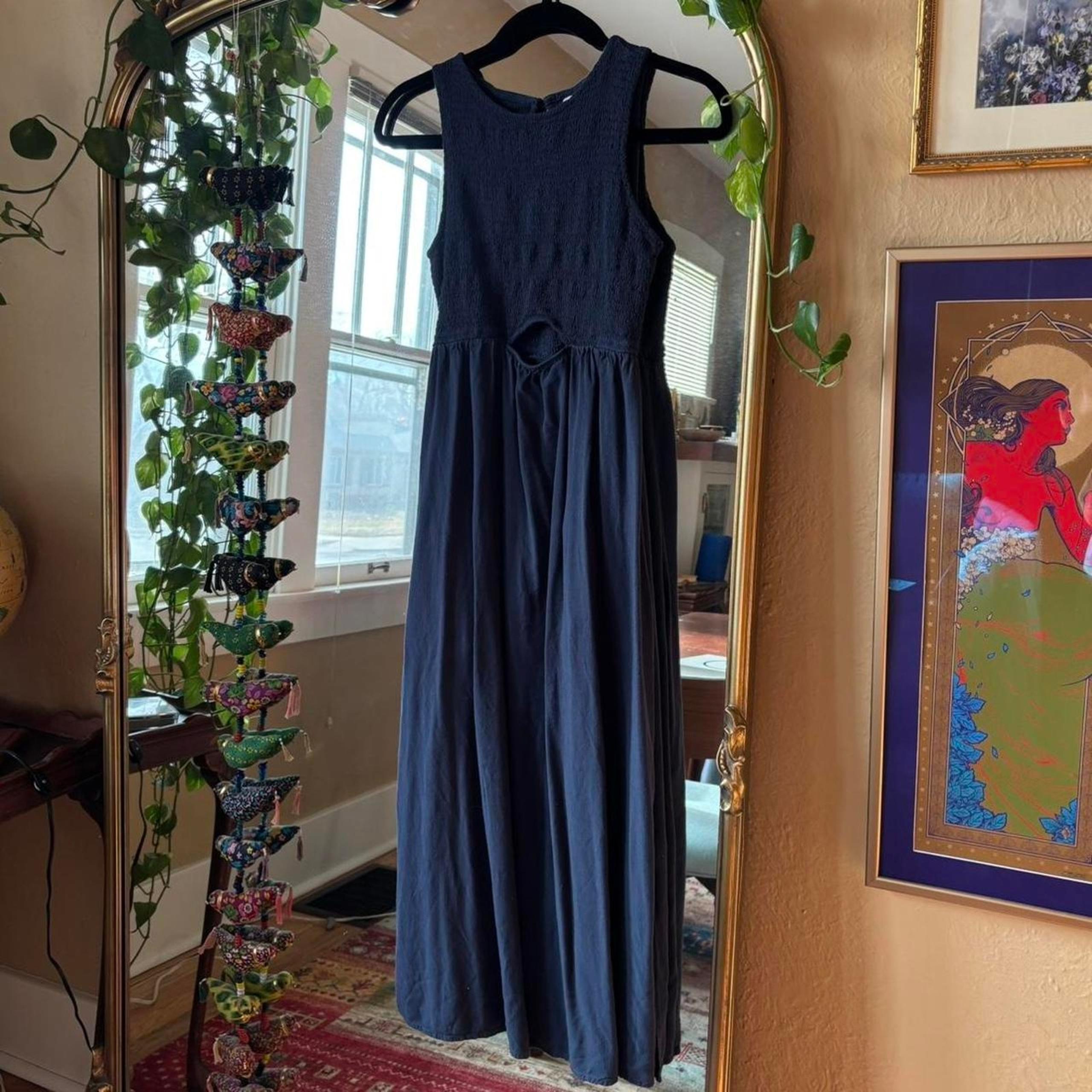 Isabel by Ingrid + Isabel Navy Blue Smocked Maxi Dress XS