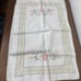 Vintage Kitchen Dish Tea Towel Set 2 Pink and Grey Hearts Ivy Vines
