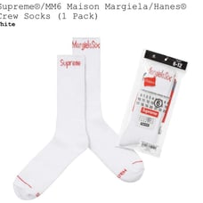 Supreme MM6 Maison Margiela Hanes socks