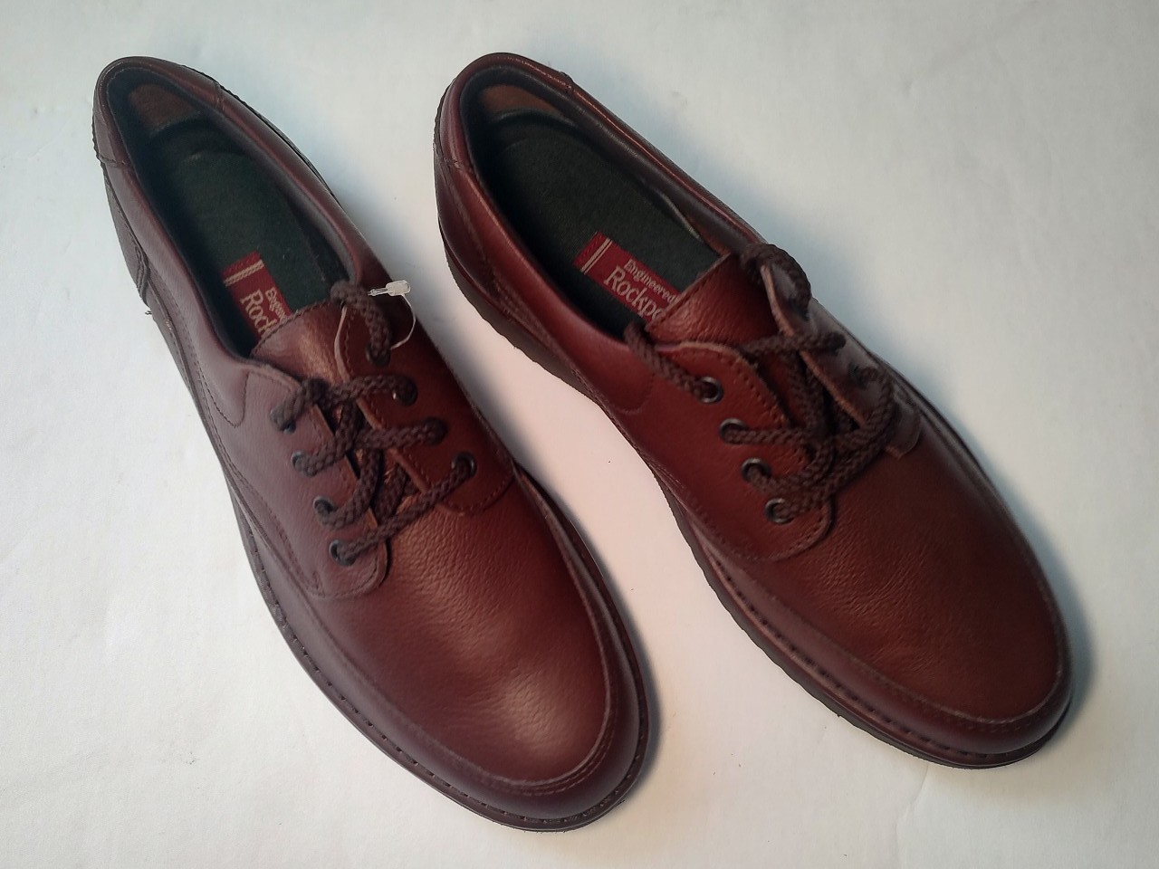 NEW Rockport Moc Toe Oxford Shoes Men's Brown Leather Dress Lace Up Boots 9