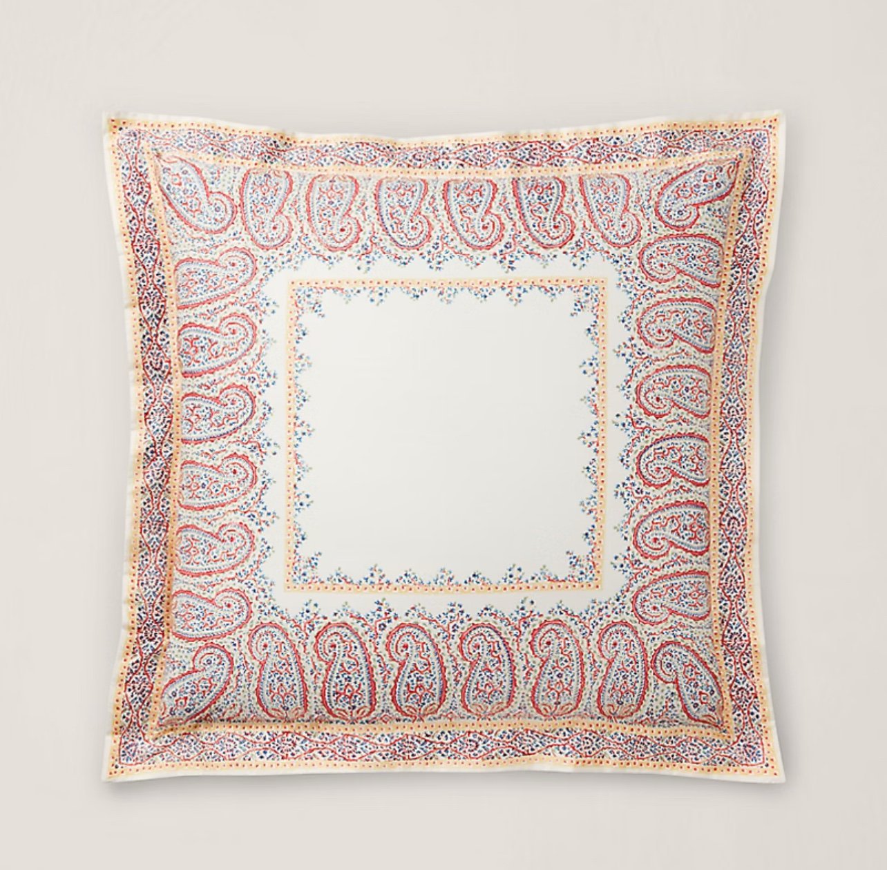 Ralph Lauren Veronique Sylvan Paisley Euro Pillow Sham 20x20 Blue