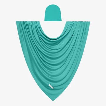 New Posh Peanut Signature Teal Swaddle Beanie Set Teal / Swaddle & Beanie