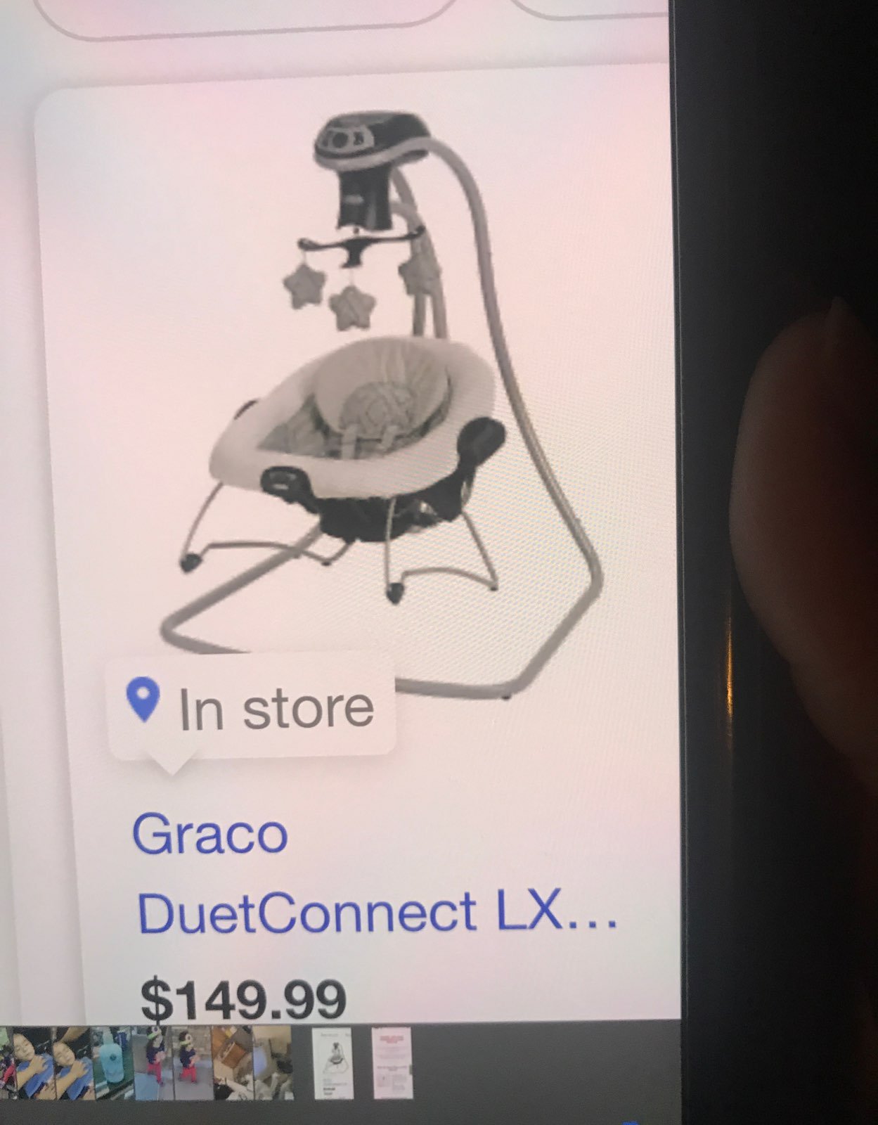 Used baby graco swing