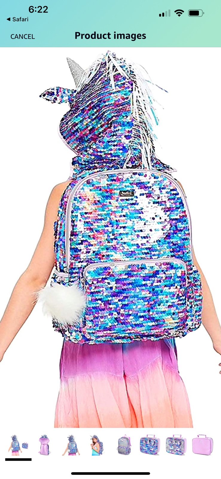 Justice unicorn backpack