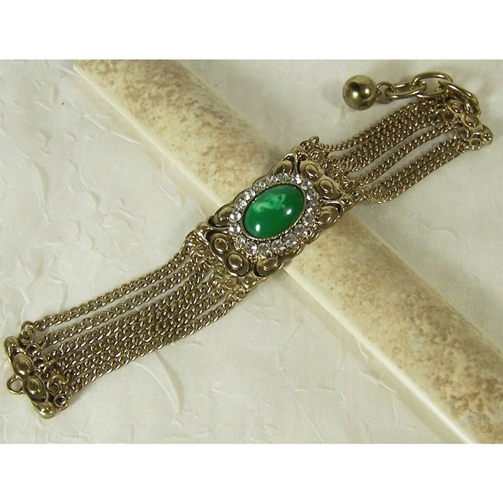 LuLu Frost Victorian Style Bracelet Rhinestone Halo 8