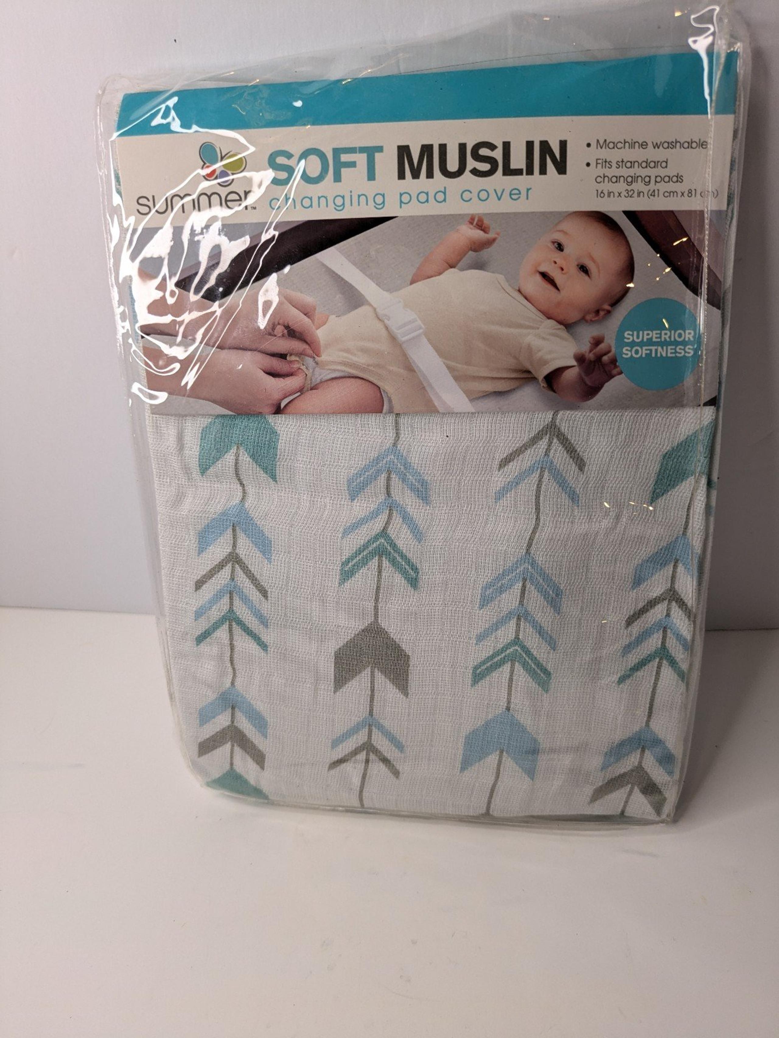 New Summer Infant Changing Pad Cover Soft Muslin