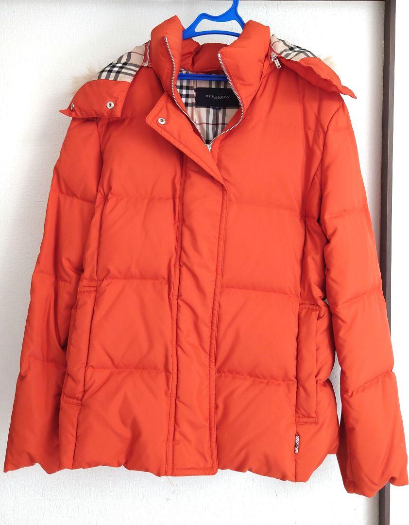 Burberry Orange Down Jacket Size 38