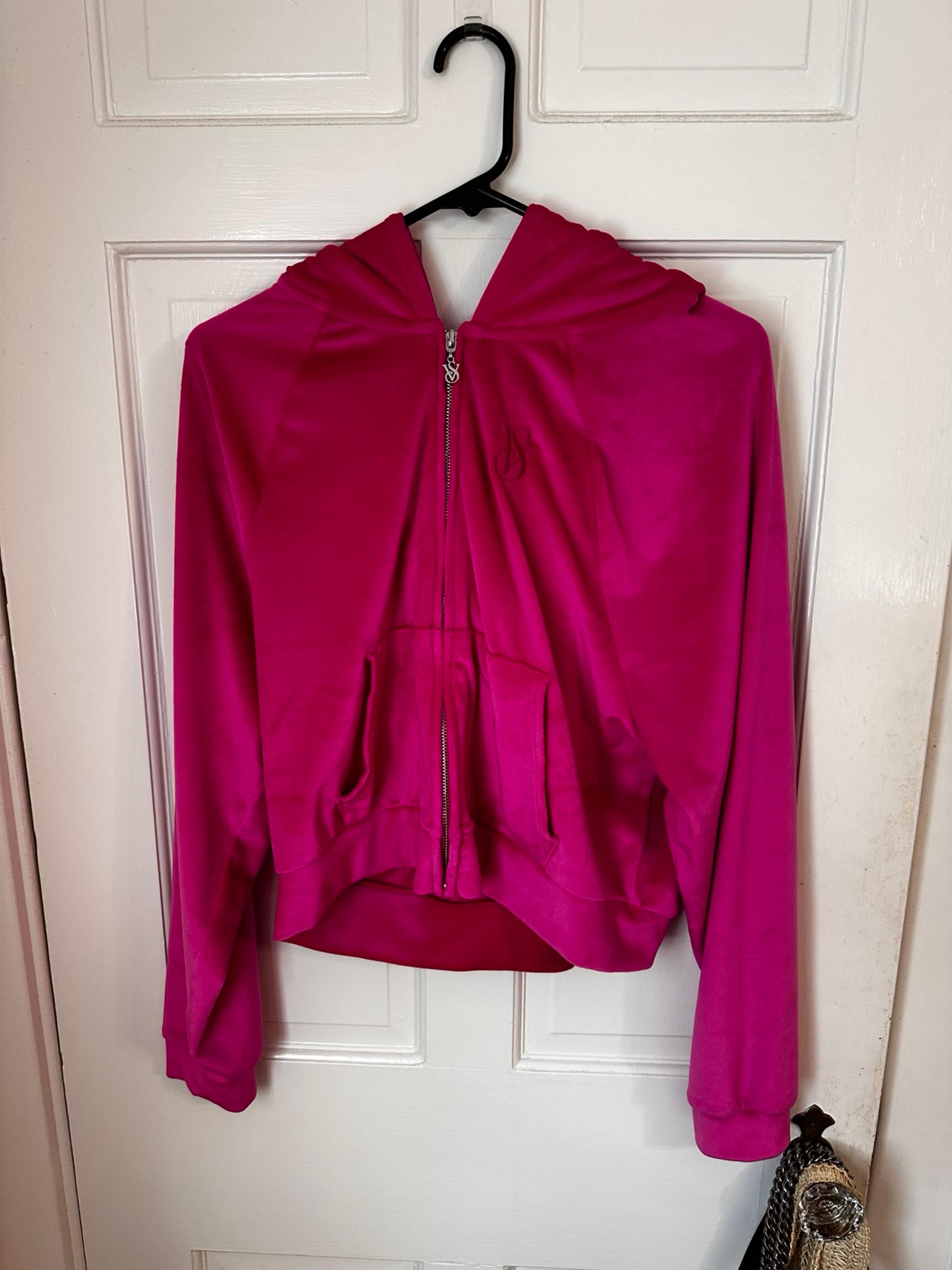 Victorias Secret Velour Zip-Up Hoodie