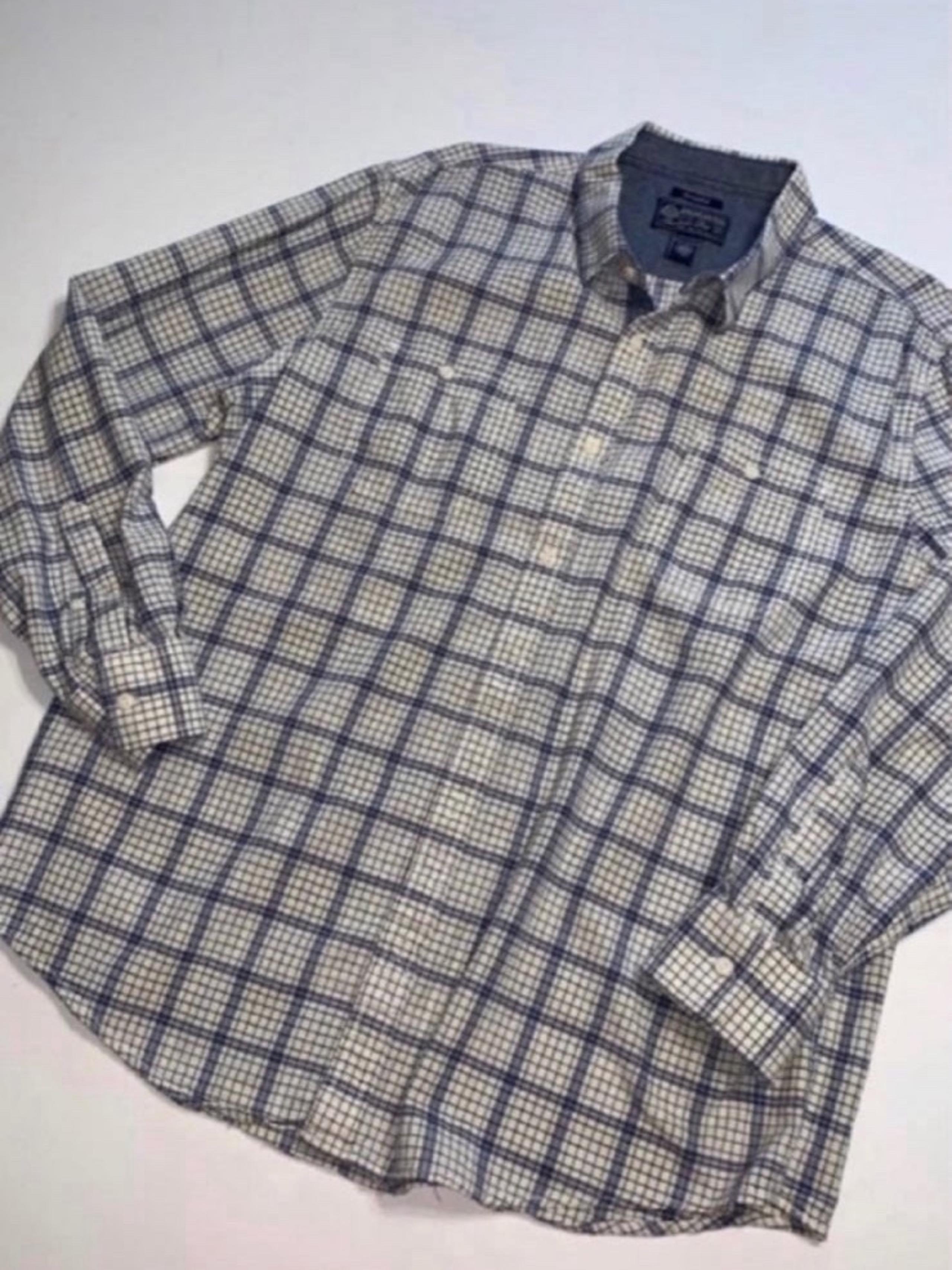 American Rag Plaid Button Down Long Sleeve Men's Shirt, XXL