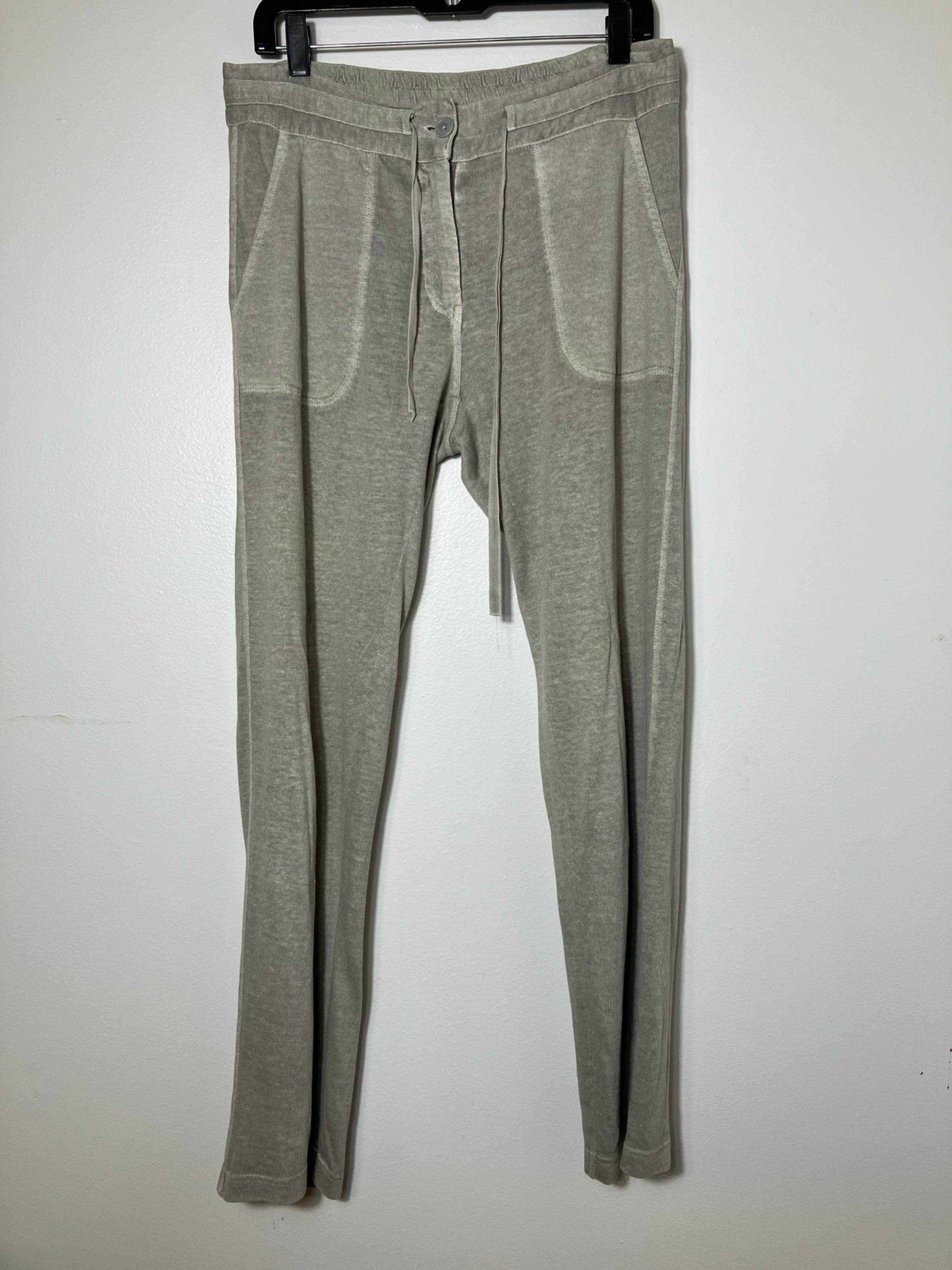Poetry Pull On Pants Women’s Sz 8 Gray Hemp/cotton Straight Leg Pockets Beach