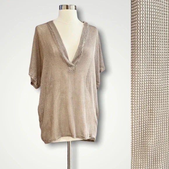 Elif For Jordan Taylor Dalman Sleeve Deep V Tunic Cover Up
