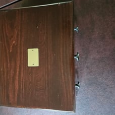 Reed & Barton flatware storage box.