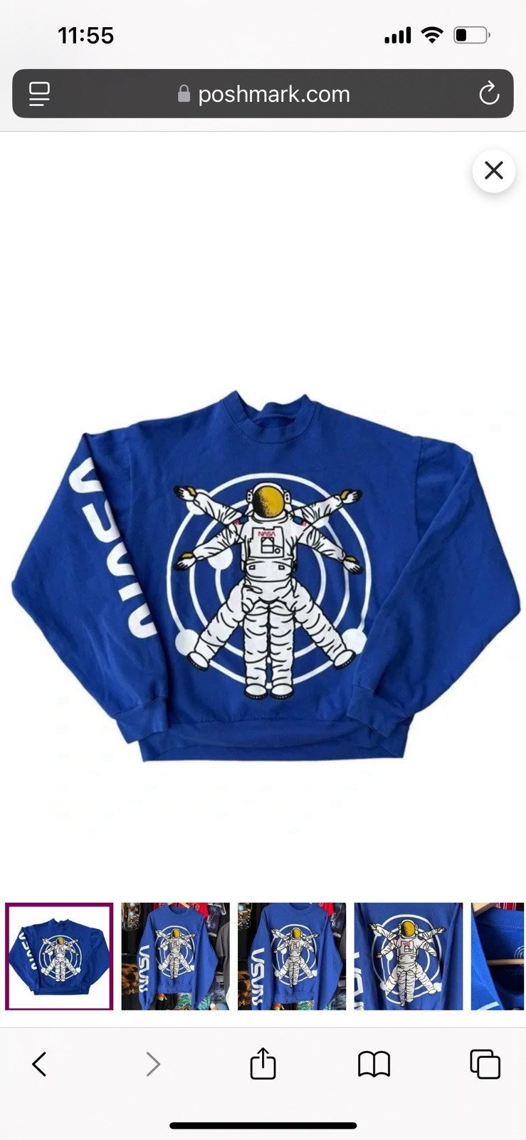 KID CUDI 2022 Man On The Moon Official Concert Crewneck Sweatshirt New Large