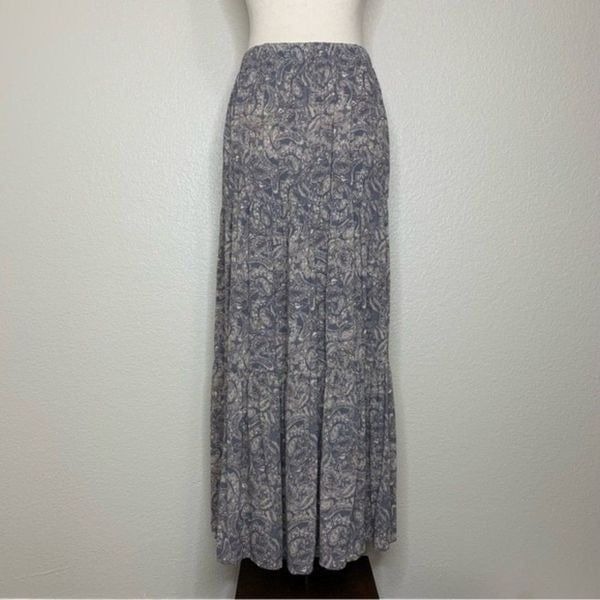 NWT Final Touch Boho Paisley Tiered Maxi Skirt