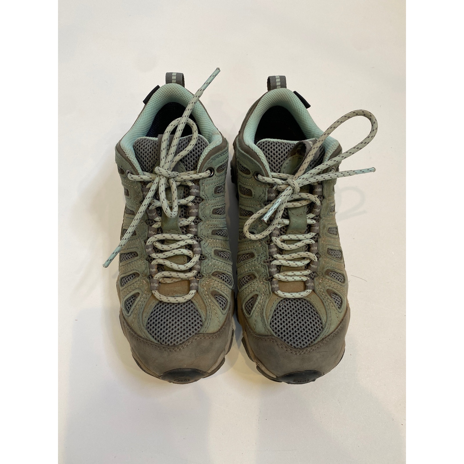 Oboz Women’s Sawtooth Low Hiking Lace Up Shoes Mineral Blue Gray Sz 7 Casual