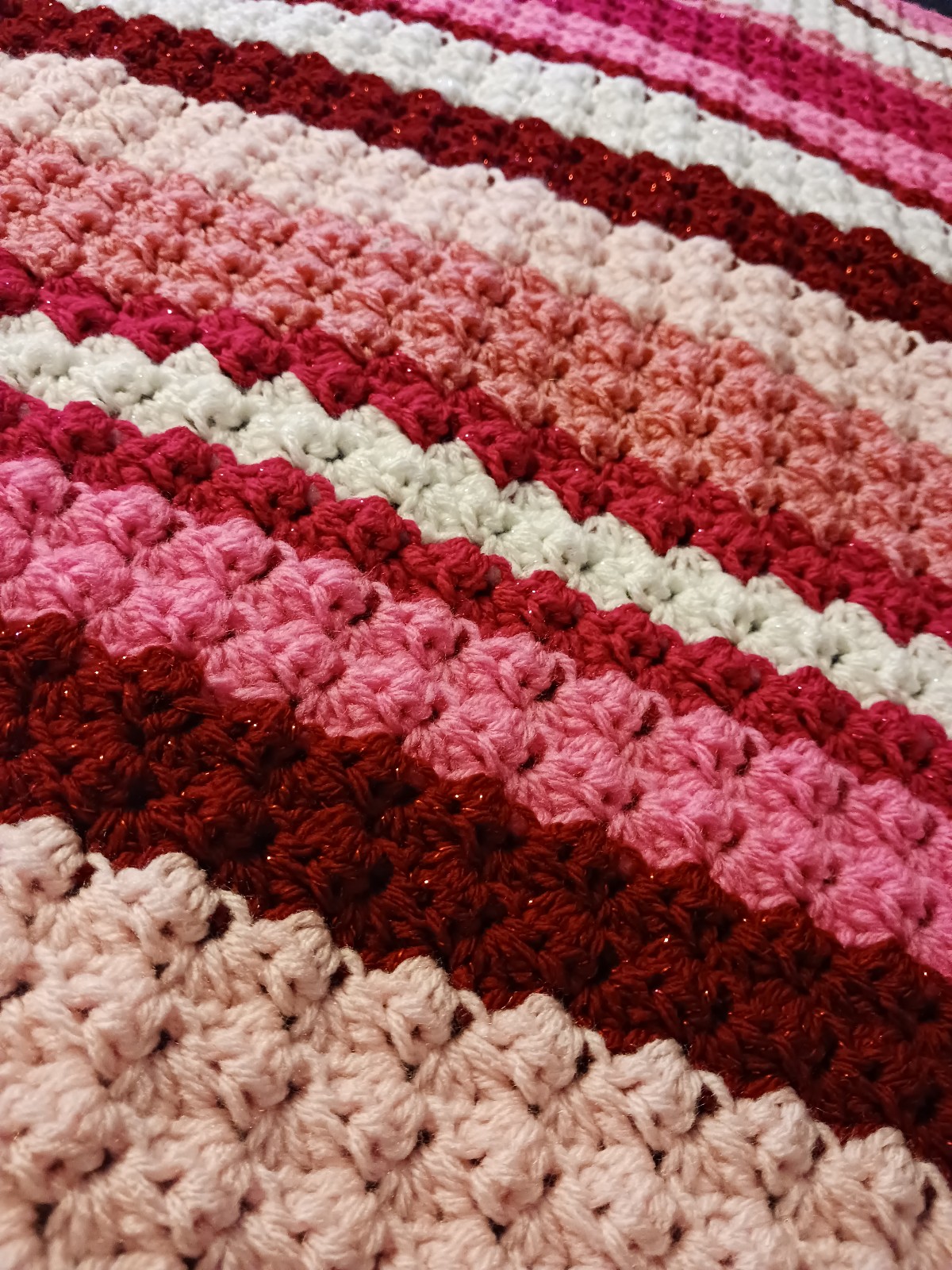 Handmade crocheted baby / toddler / wheelchair blanket