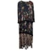 Kate & Mallory lace floral leopard multiprint maxi dress Sz XL boho festival