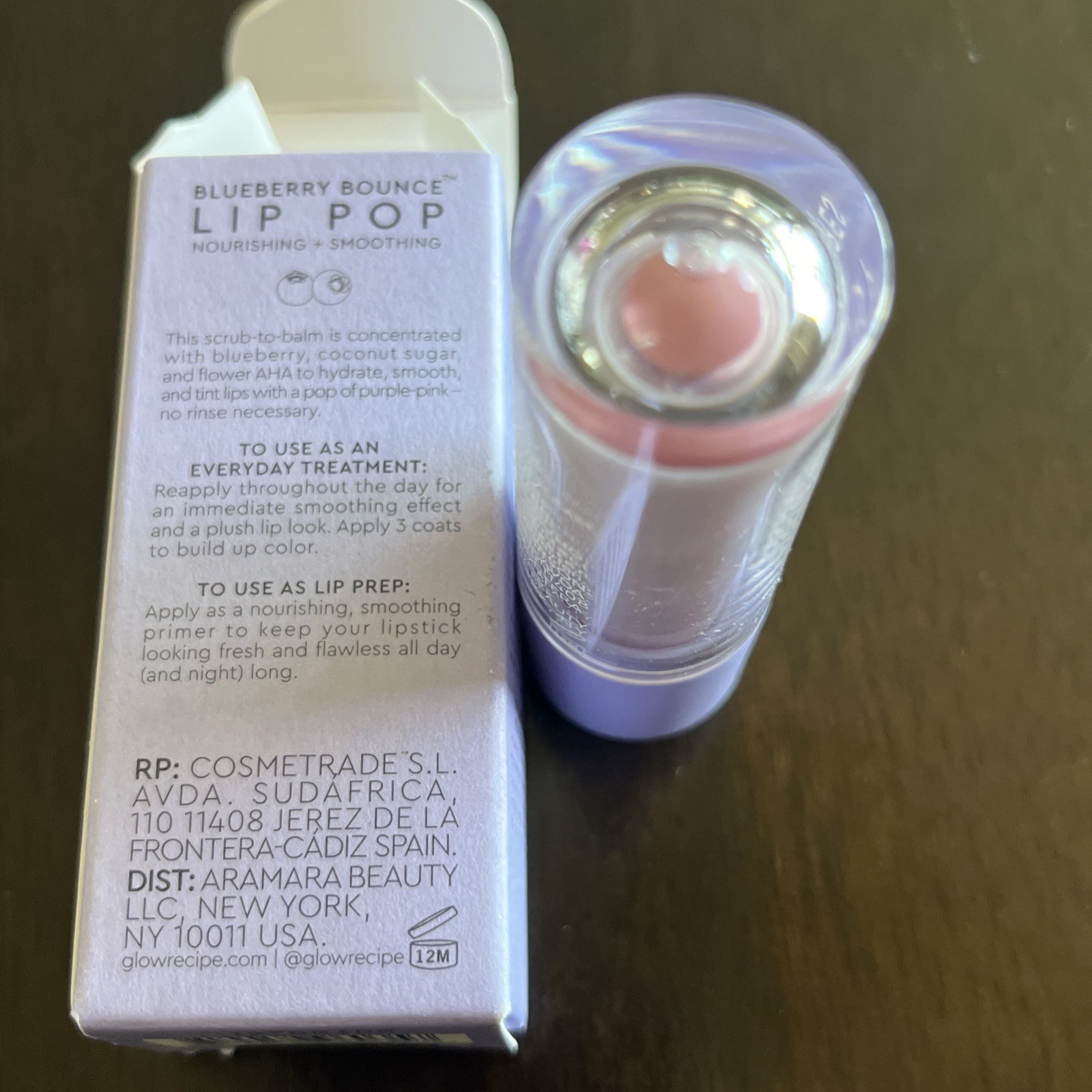 Glow Recipe BLUEBERRY BOUNCE LIP POP Rare 4.2g/.14oz New