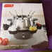 Dash Deluxe Stainless Steel Fondue Maker w/ Temperature Control Fondue Fork NEW