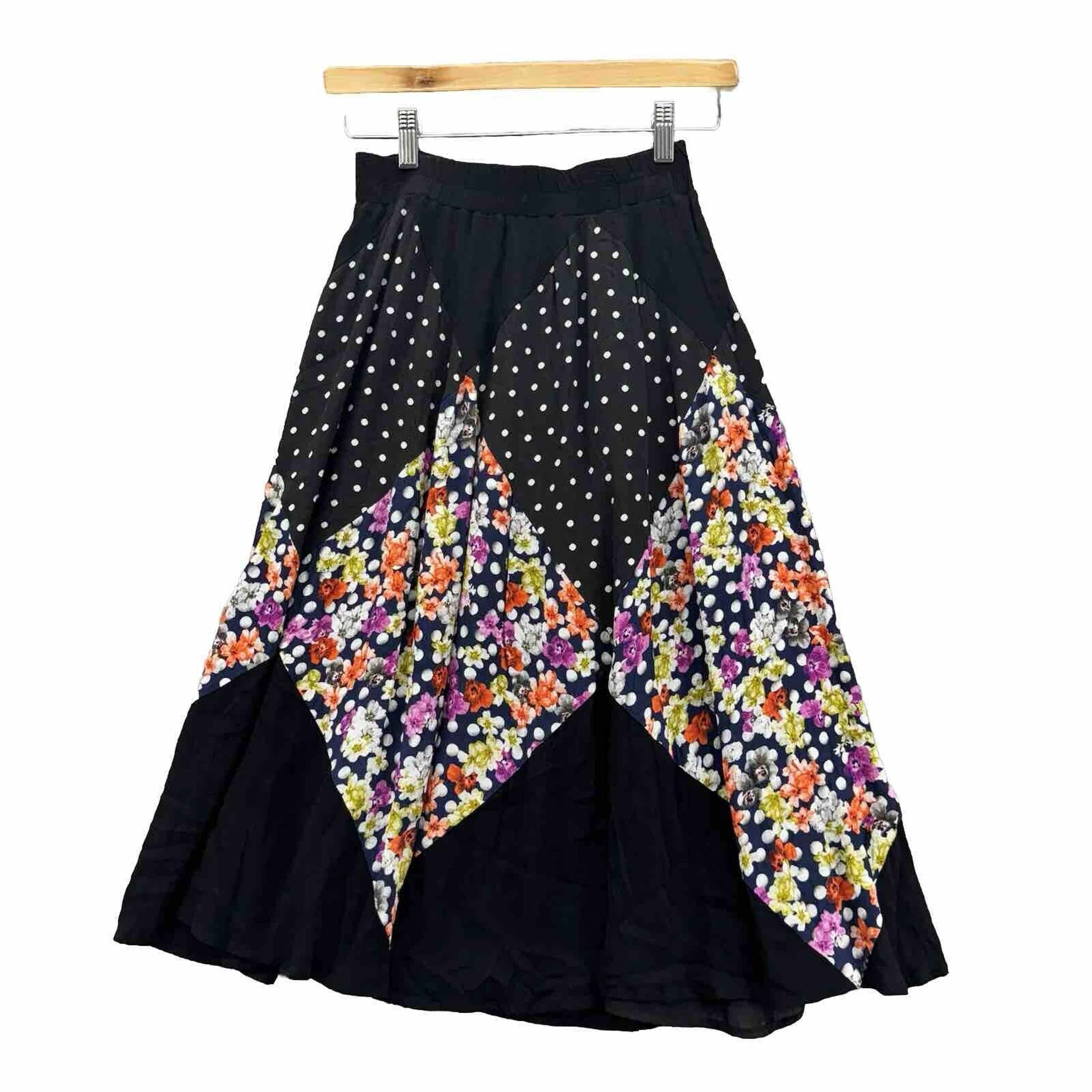 Maeve Skirt Womens Skirt XS Midi Anthropologie Patchwork Cottagecore Prairie