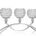 NEW 3 Arms Silver Crystal Candle Holders Decorative Candelabra Candlesticks